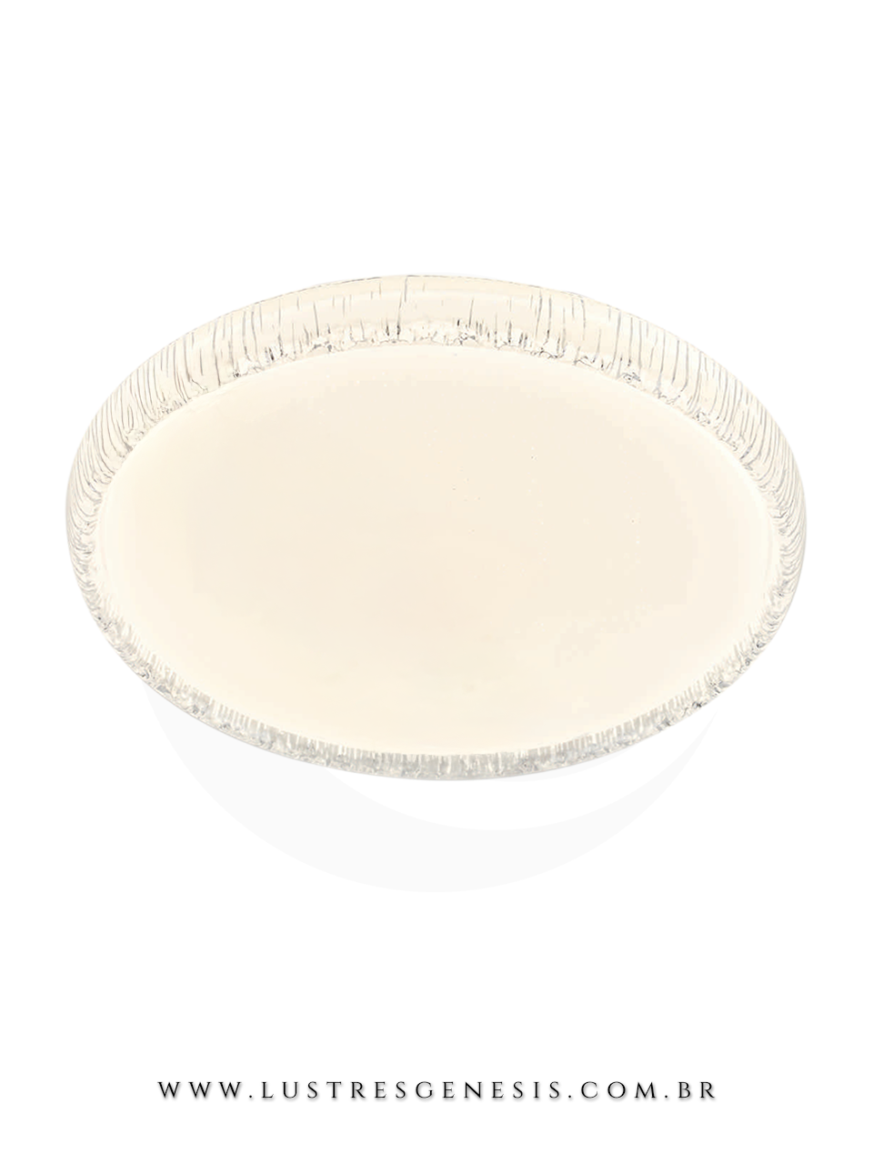 Plafon Redondo LED 4500LM Branco Acabamento Cristal Premium